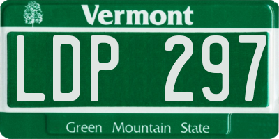 VT license plate LDP297