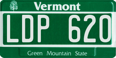 VT license plate LDP620