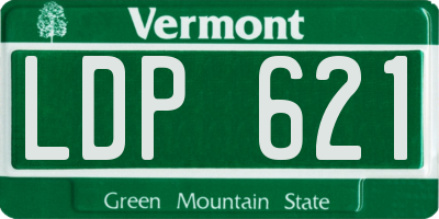 VT license plate LDP621