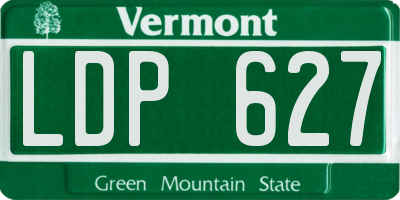 VT license plate LDP627