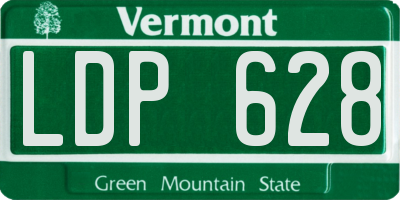VT license plate LDP628