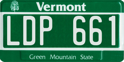 VT license plate LDP661
