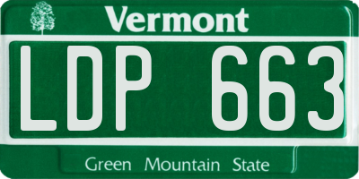 VT license plate LDP663