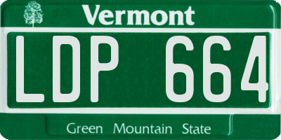 VT license plate LDP664