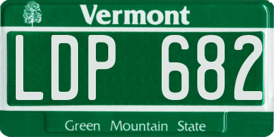 VT license plate LDP682