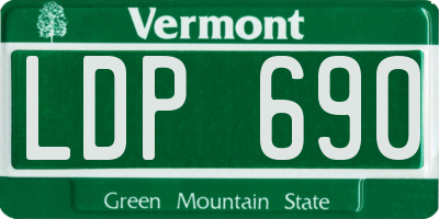 VT license plate LDP690
