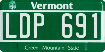 VT license plate LDP691