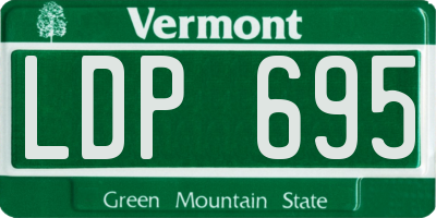 VT license plate LDP695