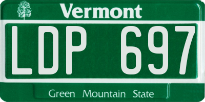 VT license plate LDP697