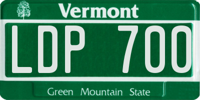 VT license plate LDP700