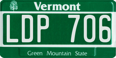 VT license plate LDP706