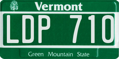 VT license plate LDP710