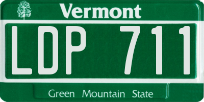 VT license plate LDP711
