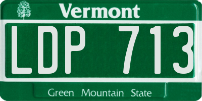 VT license plate LDP713