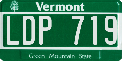 VT license plate LDP719