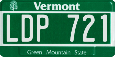 VT license plate LDP721