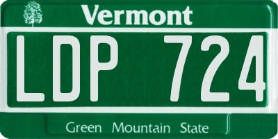 VT license plate LDP724