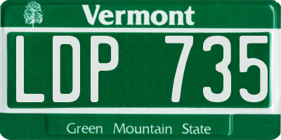 VT license plate LDP735