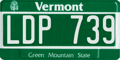VT license plate LDP739