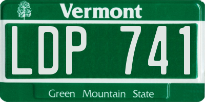 VT license plate LDP741