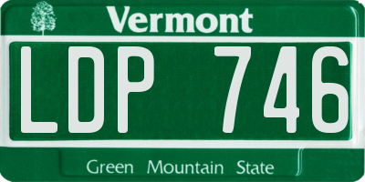 VT license plate LDP746