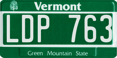 VT license plate LDP763
