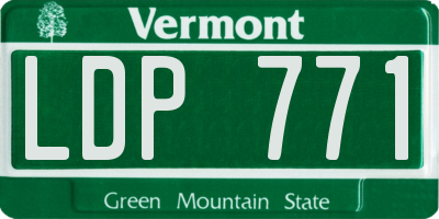 VT license plate LDP771