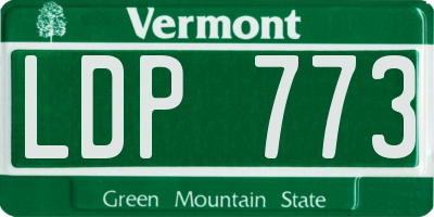 VT license plate LDP773