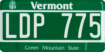 VT license plate LDP775
