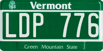 VT license plate LDP776