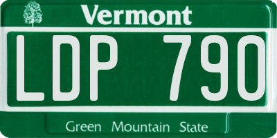 VT license plate LDP790