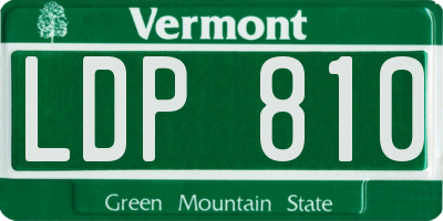VT license plate LDP810