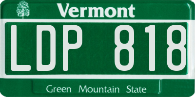 VT license plate LDP818
