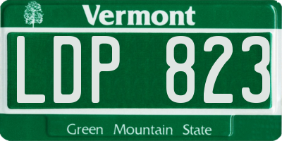 VT license plate LDP823