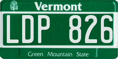 VT license plate LDP826