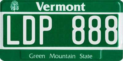 VT license plate LDP888