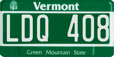 VT license plate LDQ408