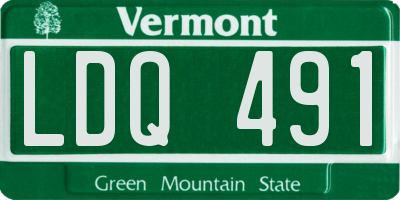 VT license plate LDQ491