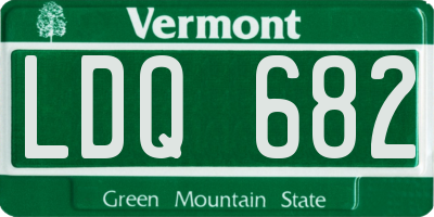 VT license plate LDQ682