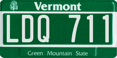 VT license plate LDQ711