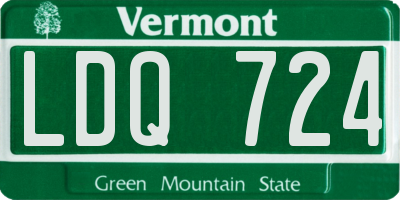VT license plate LDQ724