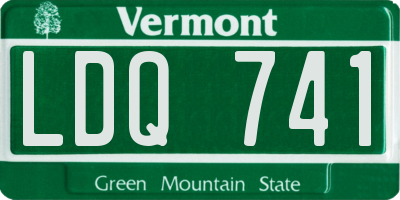 VT license plate LDQ741