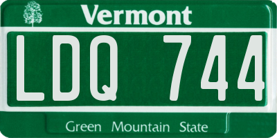 VT license plate LDQ744