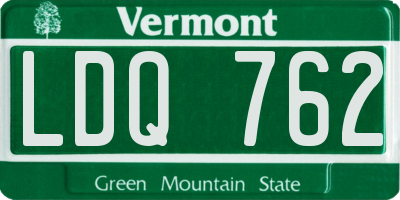VT license plate LDQ762