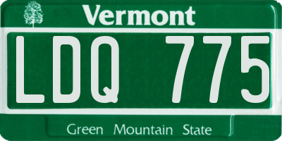 VT license plate LDQ775