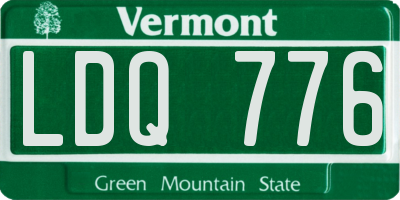 VT license plate LDQ776