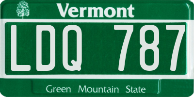 VT license plate LDQ787