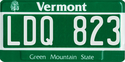 VT license plate LDQ823