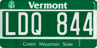 VT license plate LDQ844