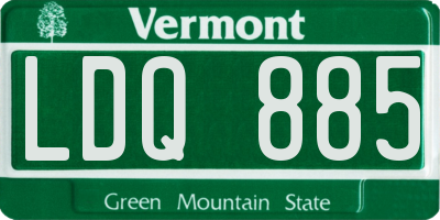 VT license plate LDQ885